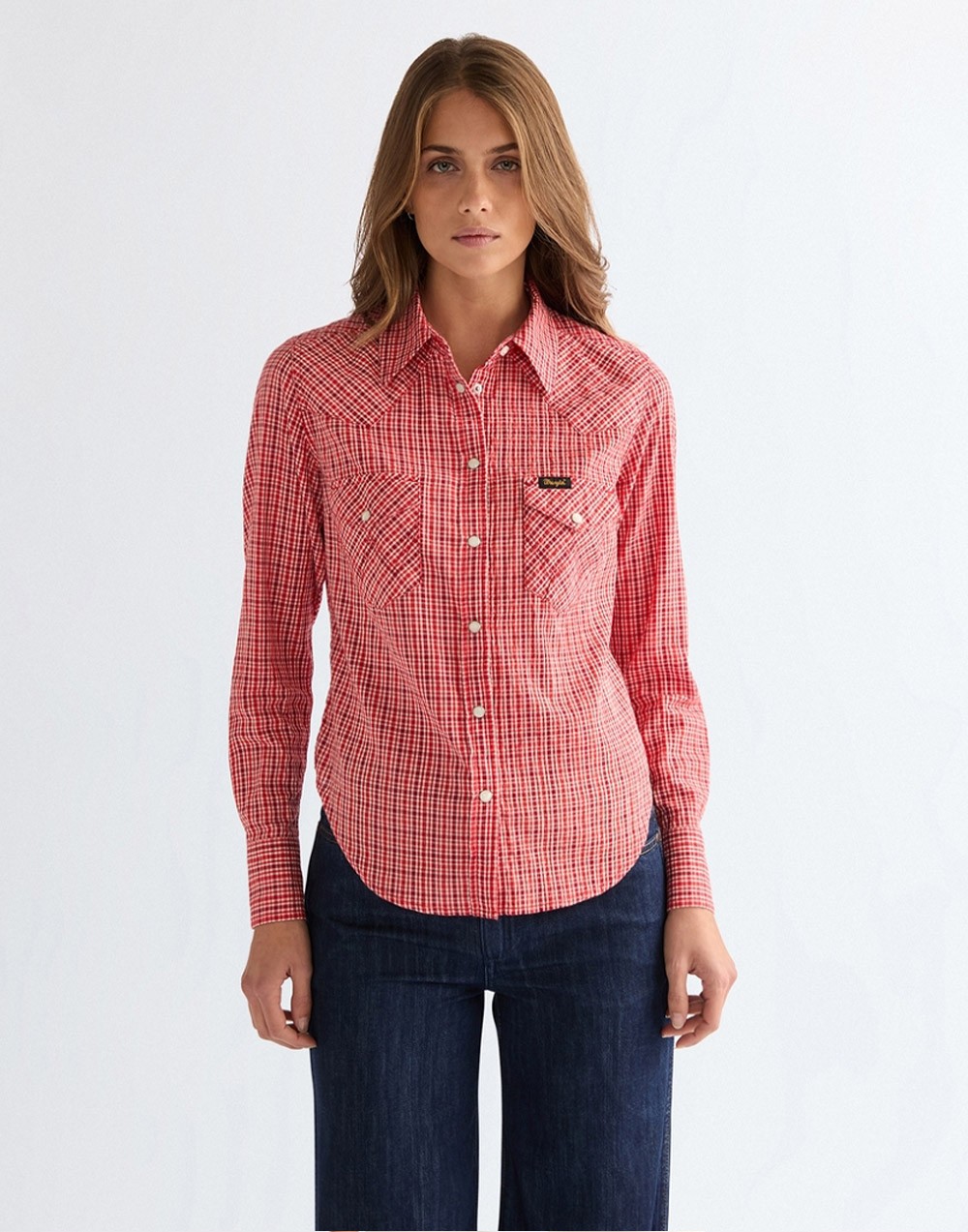 Koszula Wrangler WESTERN SHIRT 112379036 Flame Scarlett