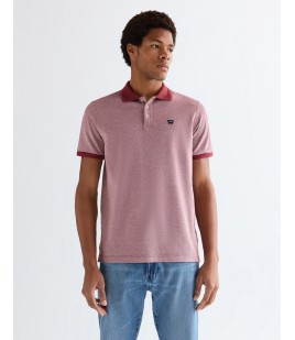 Koszulka Męska Wrangler Refined Polo Shirt Ruby Wine 112377998