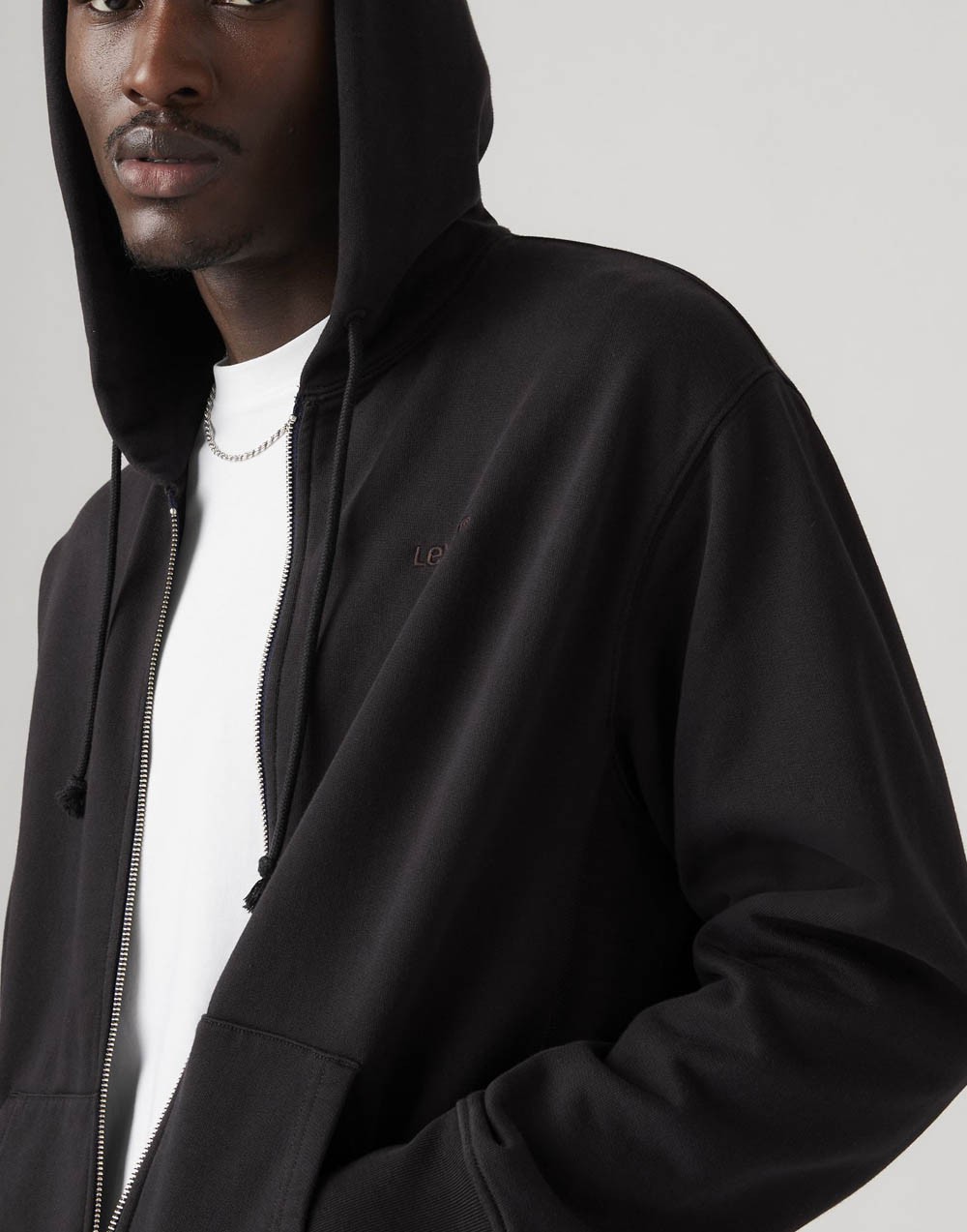 Bluza Męska Levi's® Authentic Full Zip - Black Agate Garment Dye F Black Agate A9265 0000