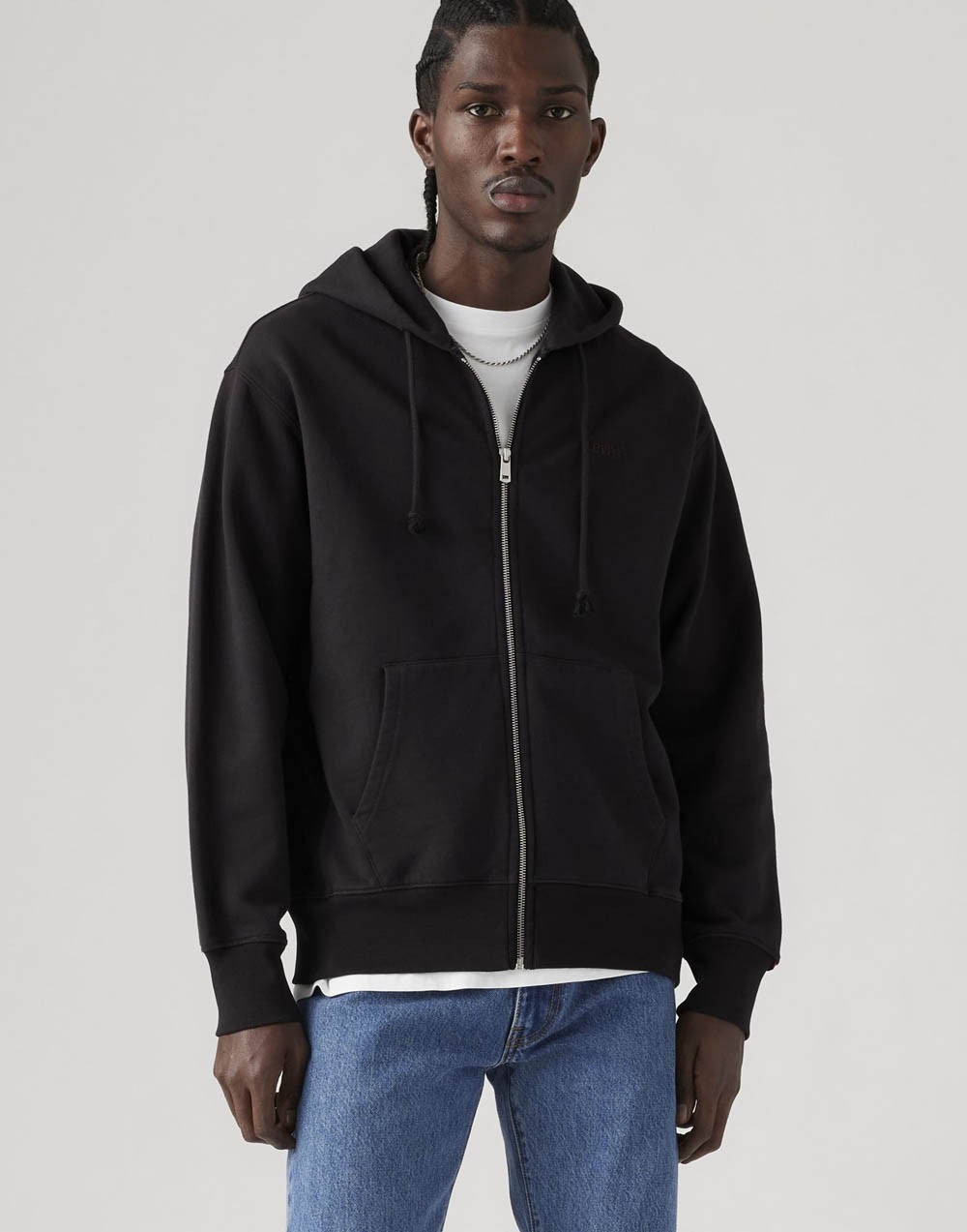 Bluza Męska Levi's® Authentic Full Zip - Black Agate Garment Dye F Black Agate A9265 0000