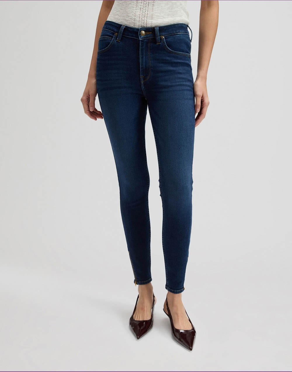 Jeansy Lee Scarlett High Zip 112376731 Mid Cap