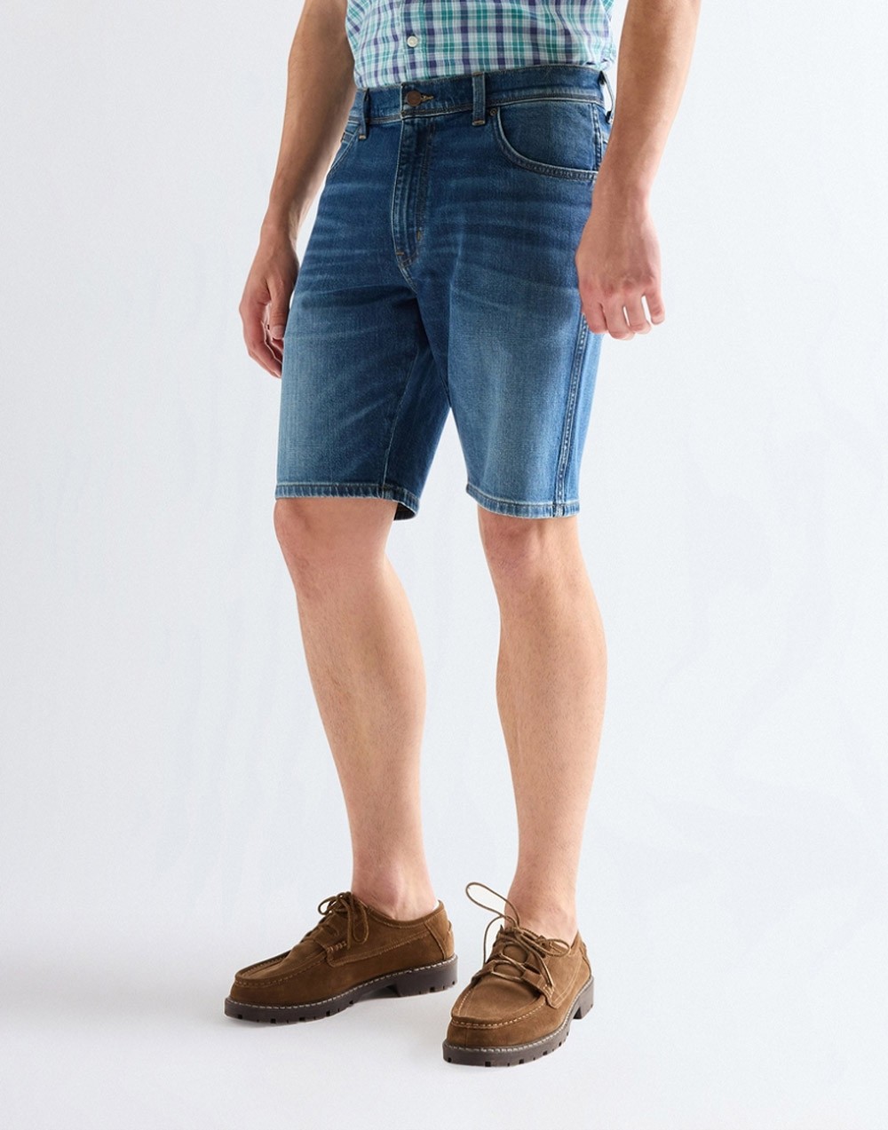 Szorty Wrangler Texas Short 112377789 Stormforge Blue