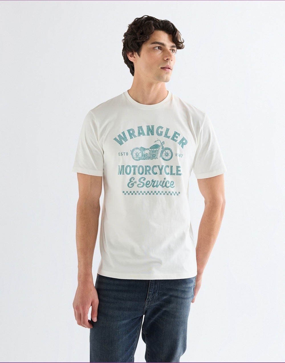 T-shirt Wrangler AMERICANA TEE 112377951 Worn White