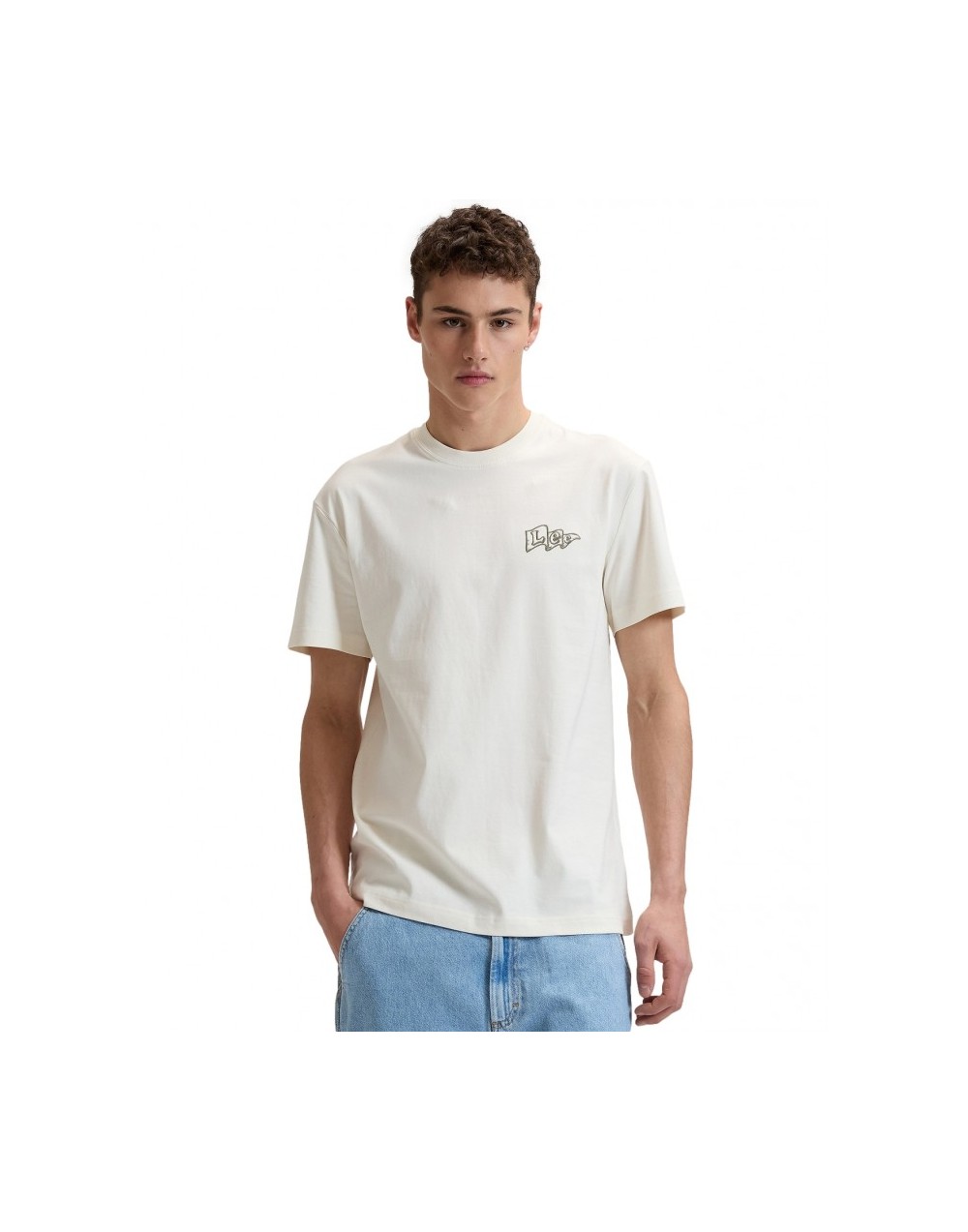 T-shirt Lee FLAG TEE 112376394 Natural