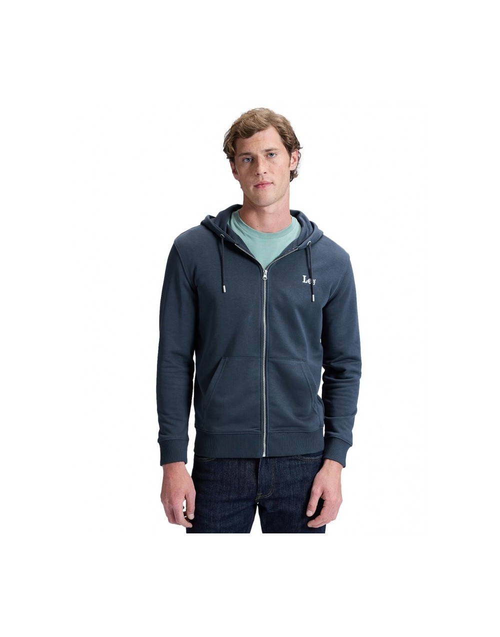 Bluza Lee ESS FULL ZIP HOODIE 112381385 Washed Black