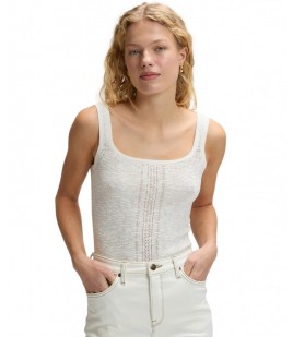 Koszulka Lee SLIM KNITTED TANK 112379275 Ecru