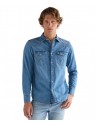 Koszula Wrangler WESTERN SHIRT 112378393 Mid Light Wash