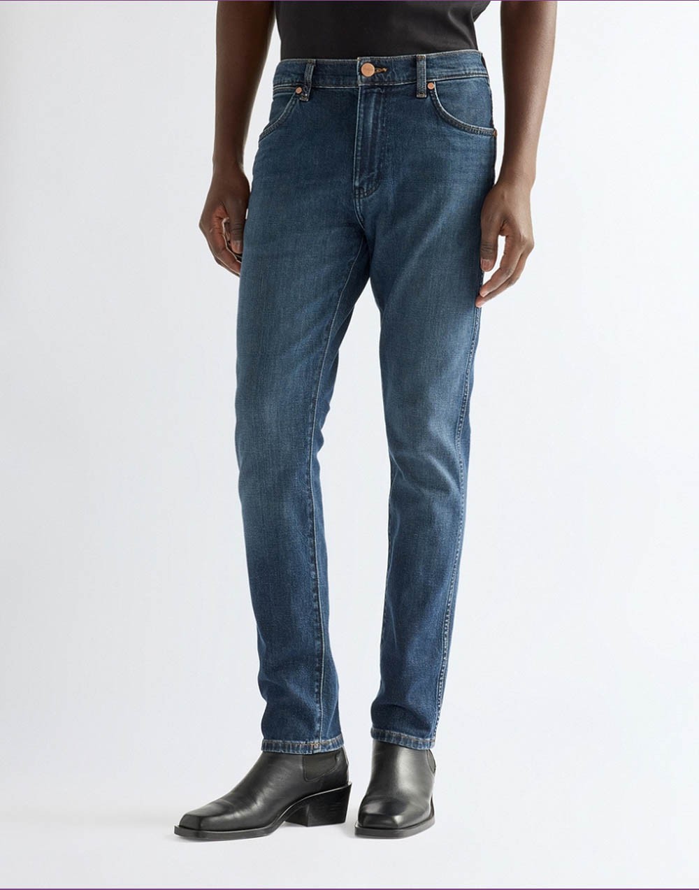 Jeansy Wrangler Larston 112388216 Moonlit
