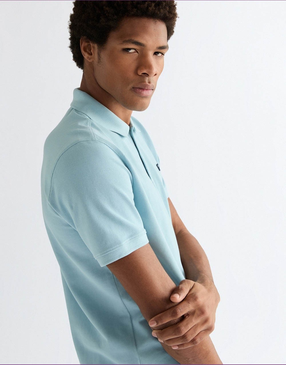 Koszulka Wrangler POLO SHIRT 112378001 Forget Me Not