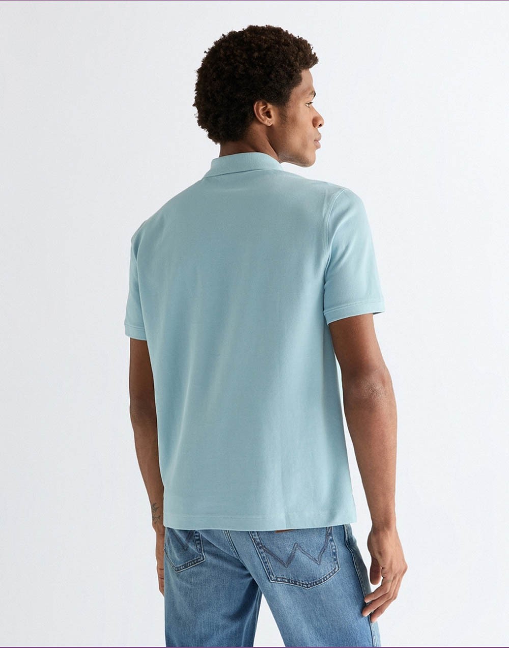 Koszulka Wrangler POLO SHIRT 112378001 Forget Me Not