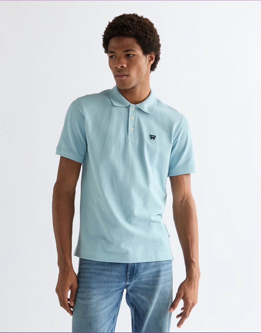 Koszulka Wrangler POLO SHIRT 112378001 Forget Me Not