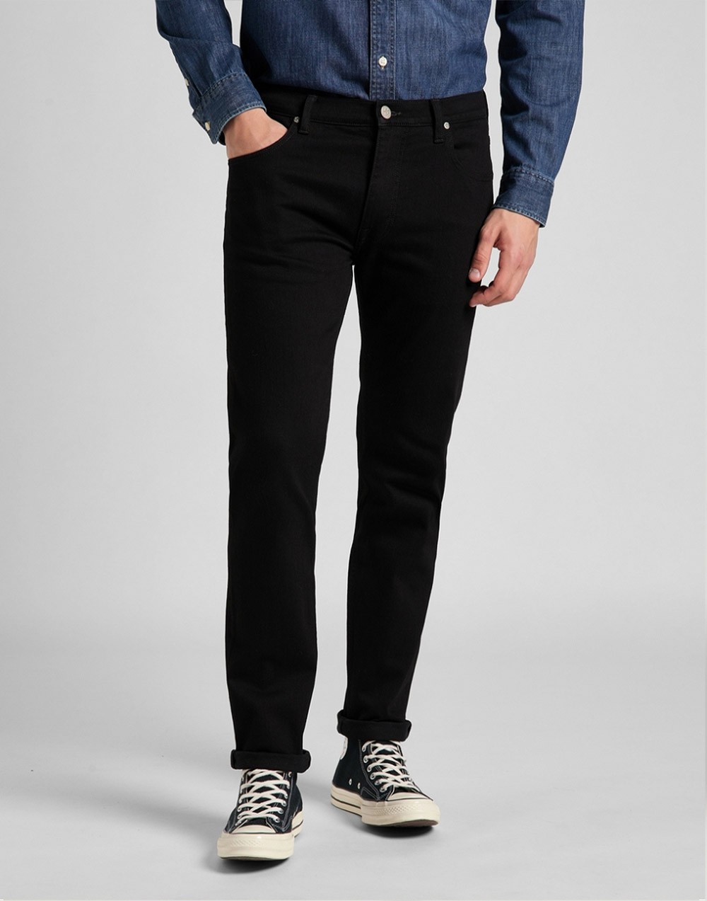 Jeansy Lee Rider 112140635 L701HFAE Clean Black
