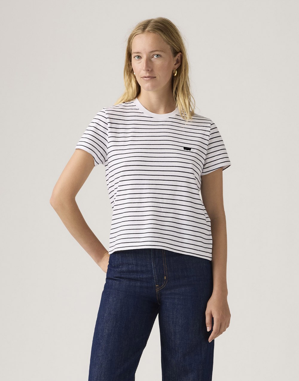 T-shirt Levi's® Tee Golf Course Stripe Bright White Anthracite Night Jersey 005j2 0006