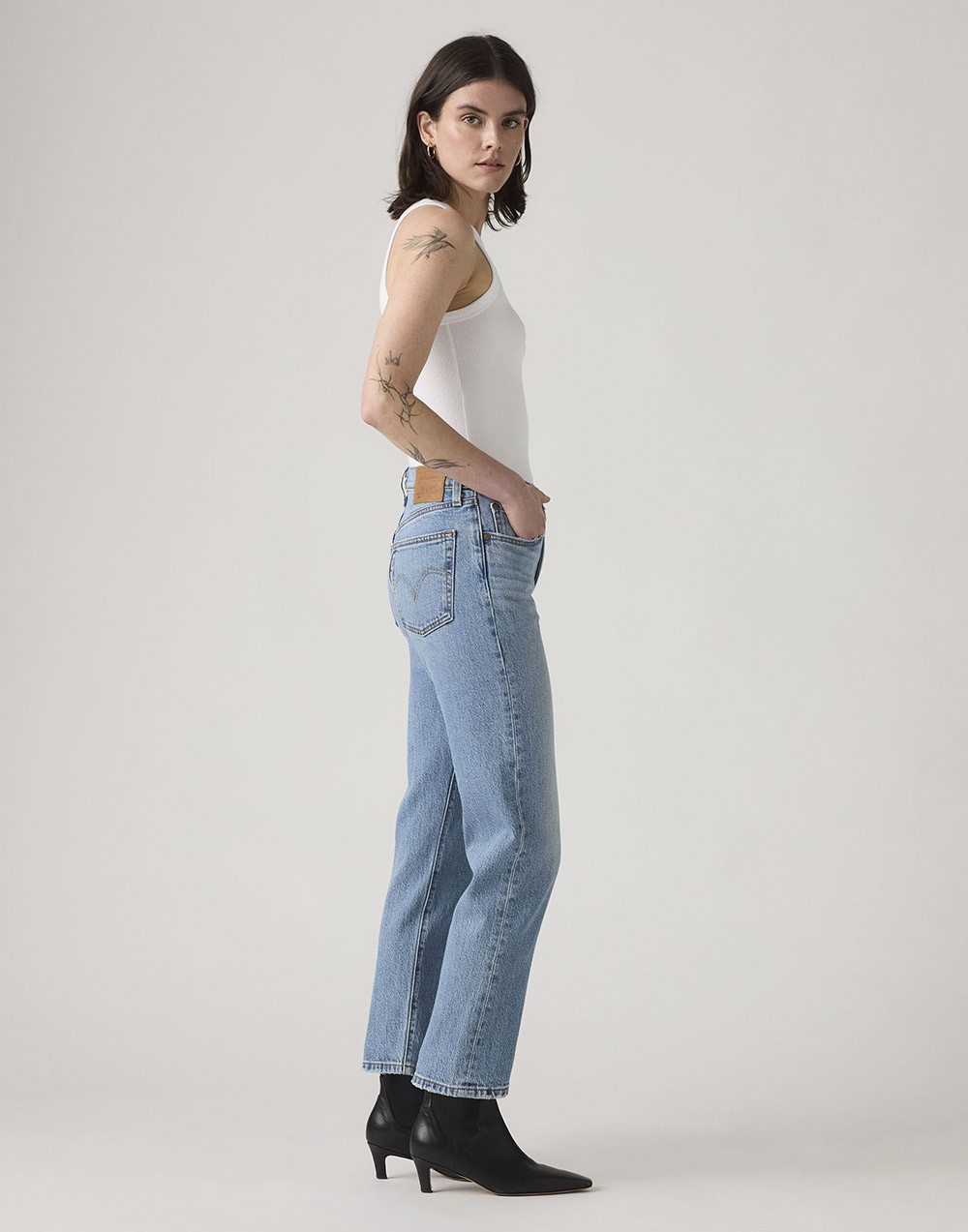 Spodnie Damskie Levi's® 501 Crop Jeans - Where To Now Ndx 36200 0391