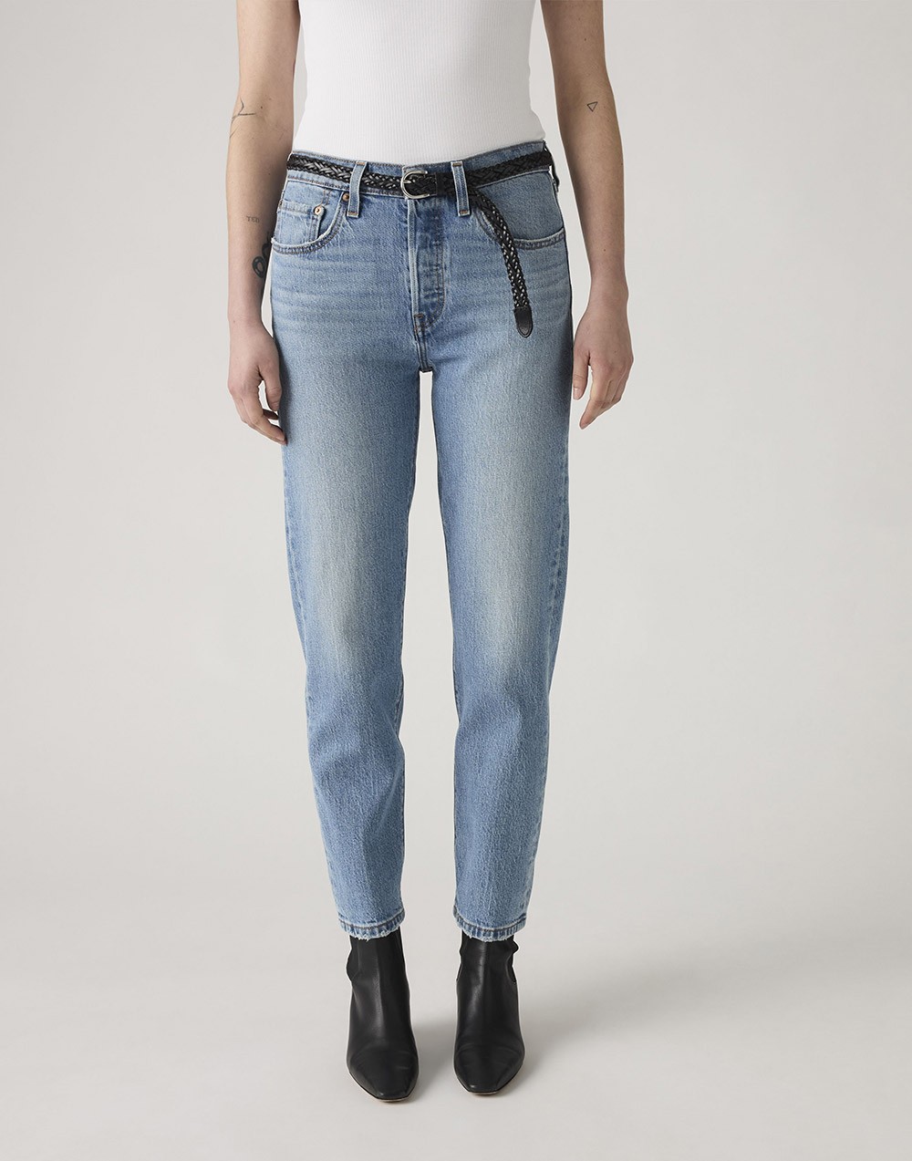Spodnie Damskie Levi's® 501 Crop Jeans - Where To Now Ndx 36200 0391