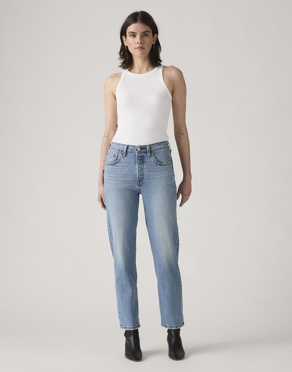 Spodnie Damskie Levi's® 501 Crop Jeans - Where To Now Ndx 36200 0391