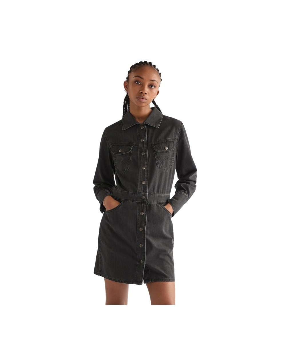 Sukienka Wrangler TRAIL TRENCH DRESS 112378150 Speedway Smoke