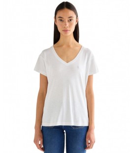 T-shirt Wrangler EASY V NECK 112378066 Bright White