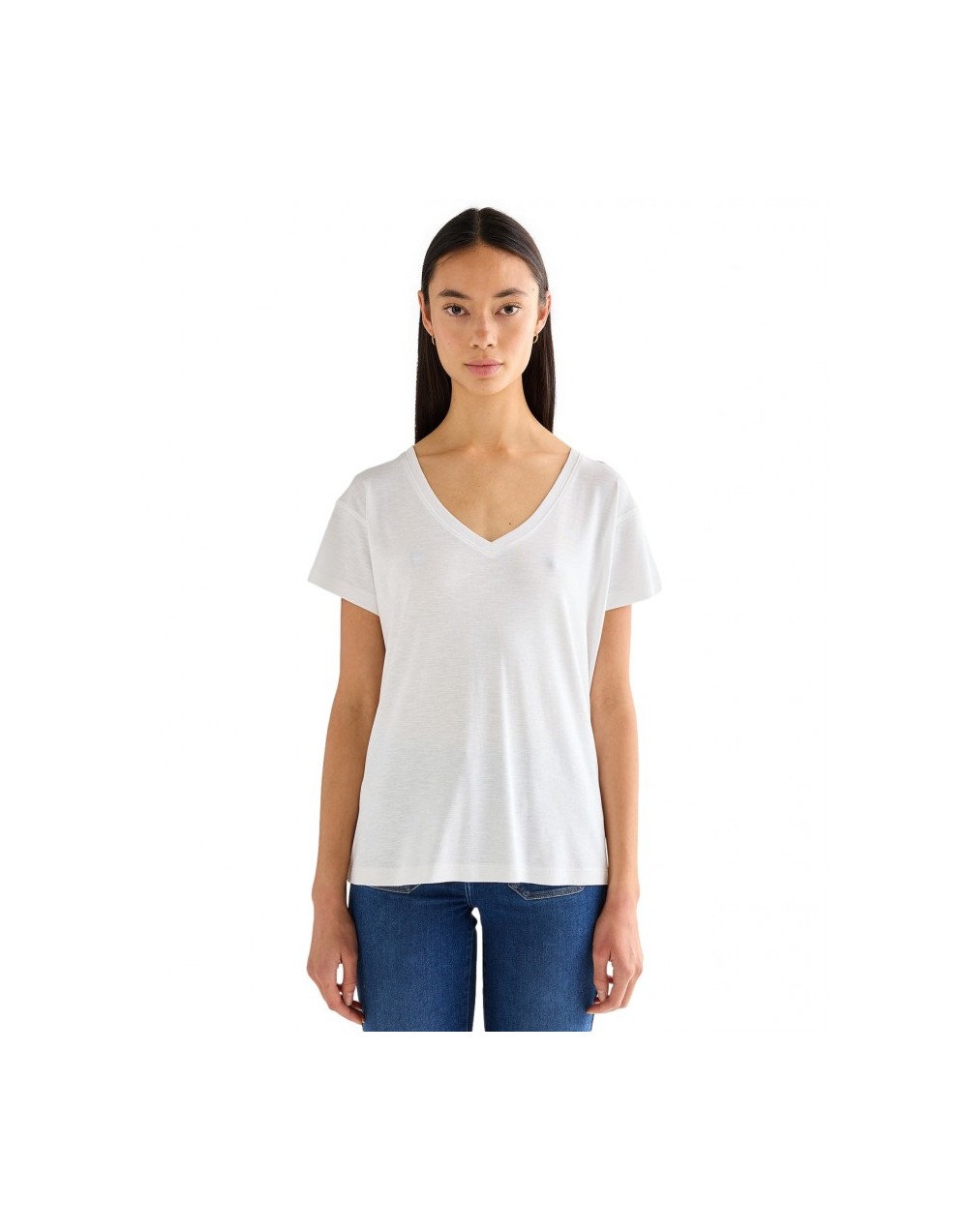 T-shirt Wrangler EASY V NECK 112378066 Bright White