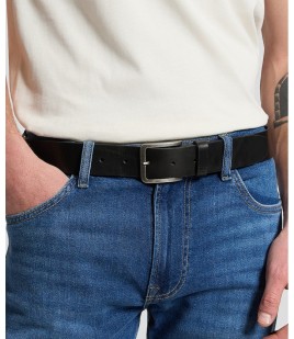 Pasek Lee EMBOSSED LOGO BELT 112387427 Black