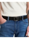 Pasek Lee EMBOSSED LOGO BELT 112387427 Black
