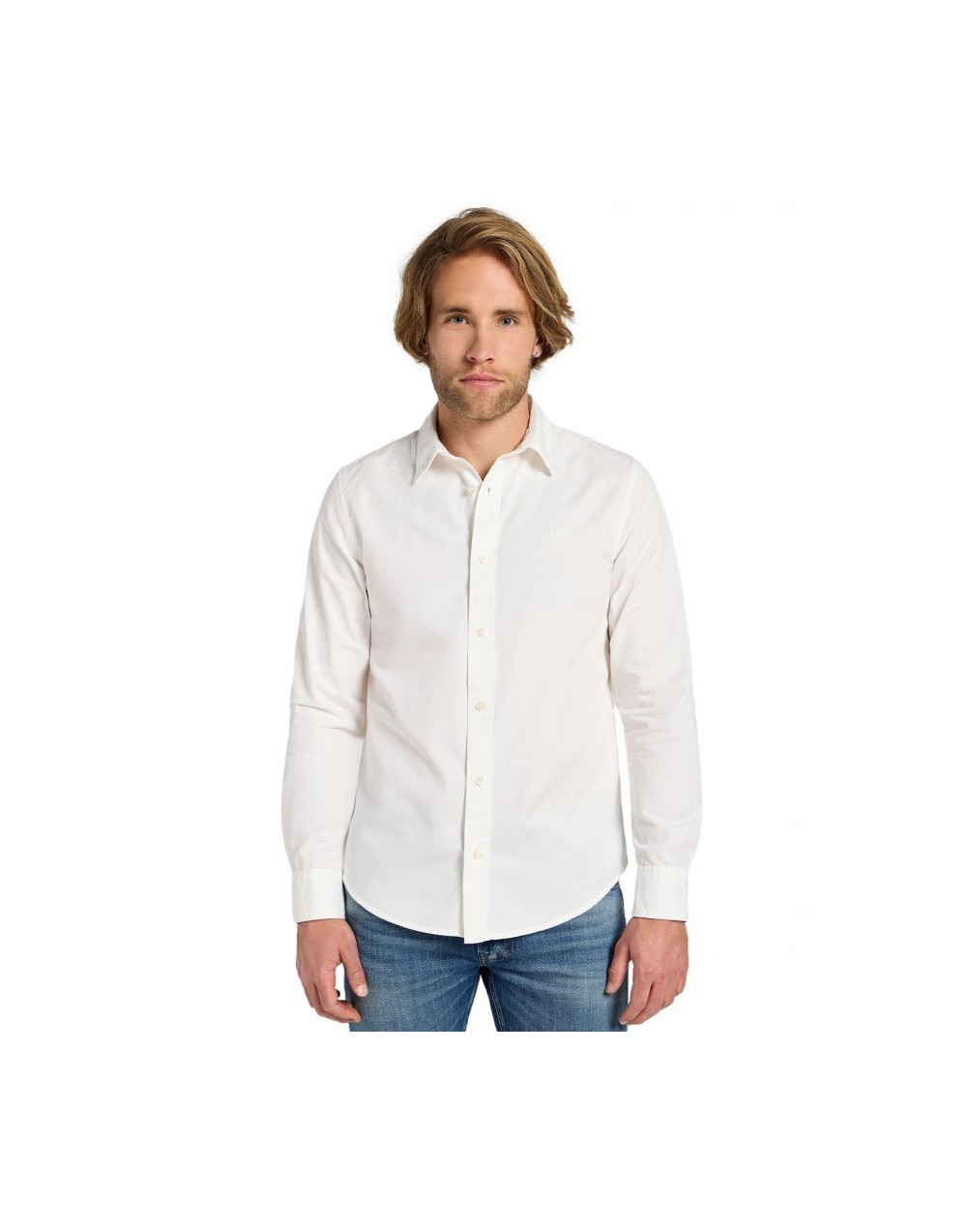 Koszula Lee PATCH SHIRT 112333654 LL37BMLJ Bright White