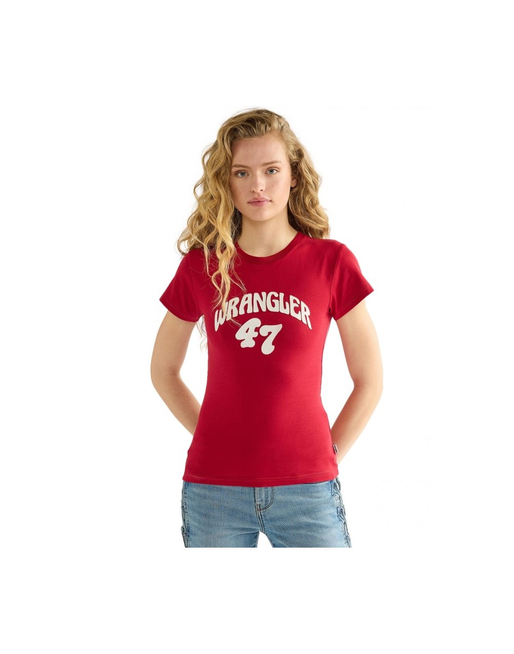 T-shirt Wrangler SHRUNKEN BAND TEE 112386843 Chili Pepper