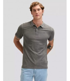 Koszulka Lee GARMENT DYE POLO 112376468 Static Gray