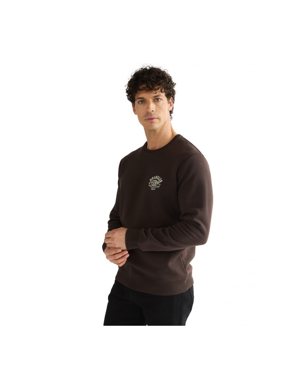 Bluza Wrangler SMALL GRAPHIC CREW 112387041 Chocolate Torte