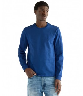 Koszulka Wrangler LS TEE 112386993 Blue Deepths