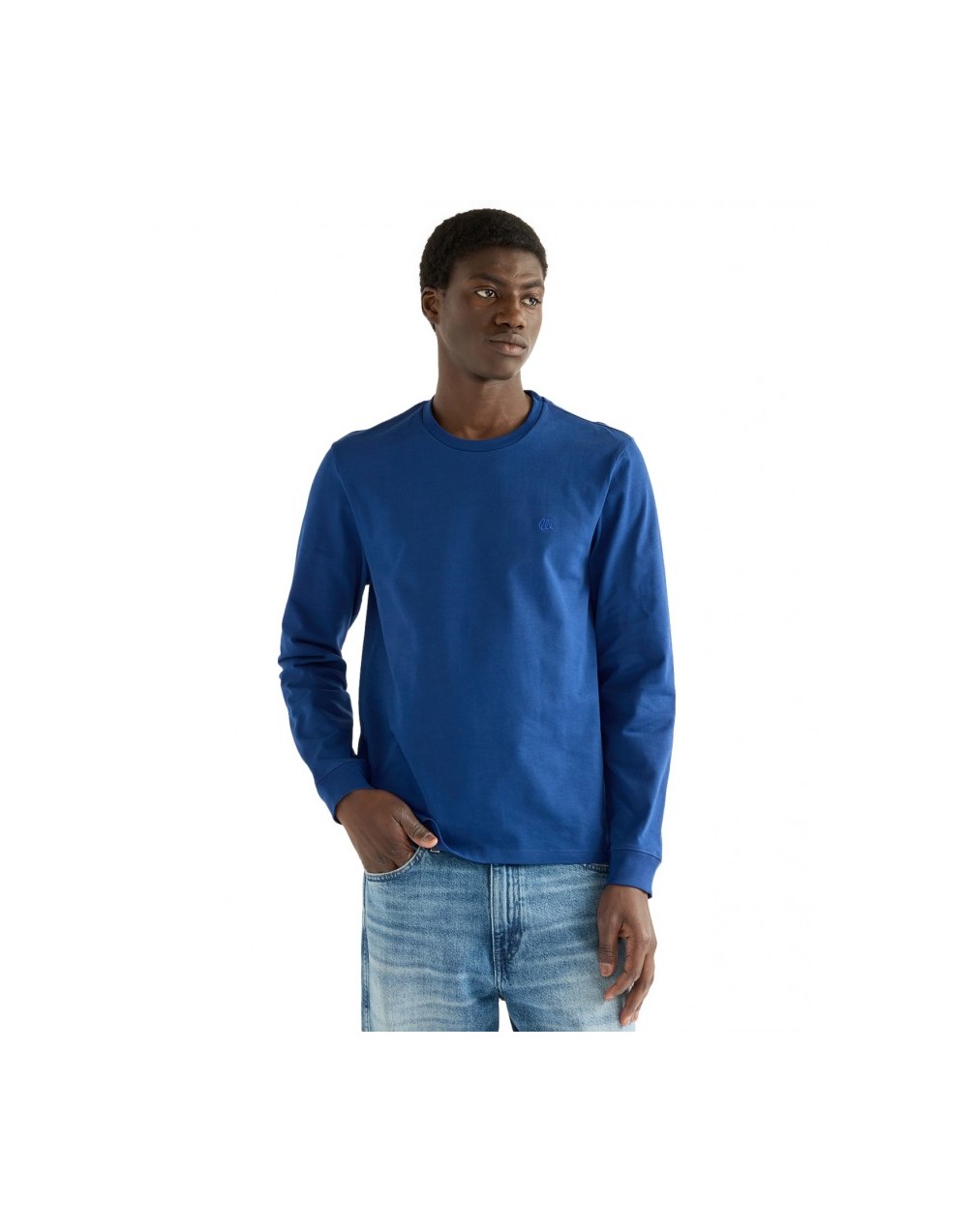 Koszulka Wrangler LS TEE 112386993 Blue Deepths
