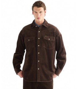 Koszula Wrangler OVERSIZED WESTERN SHIRT 112387001 Coffee