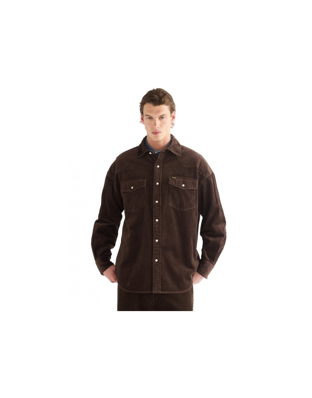 Koszula Wrangler OVERSIZED WESTERN SHIRT 112387001 Coffee